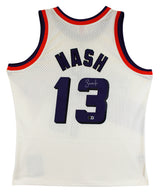 Suns Steve Nash Signed Cream M&N 1996-97 HWC Swingman Jersey BAS Witnessed