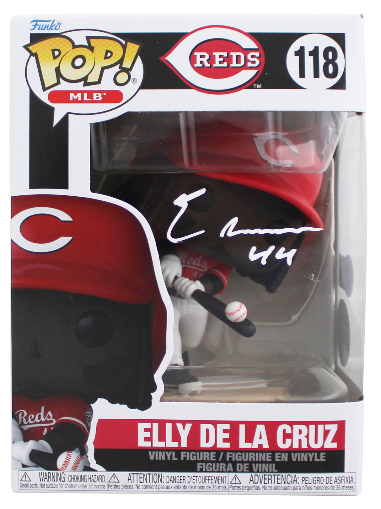 Reds Elly De La Cruz Authentic Signed #118 Funko Pop Figure BAS Wit #3W248083