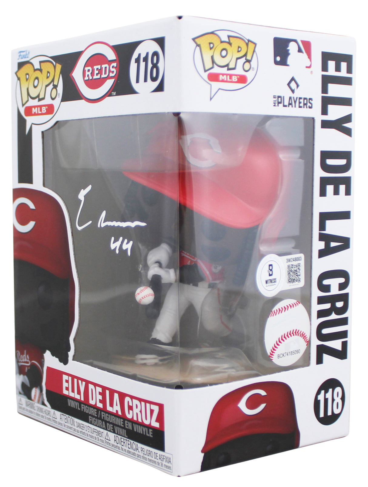 Reds Elly De La Cruz Authentic Signed #118 Funko Pop Figure BAS Wit #3W248083
