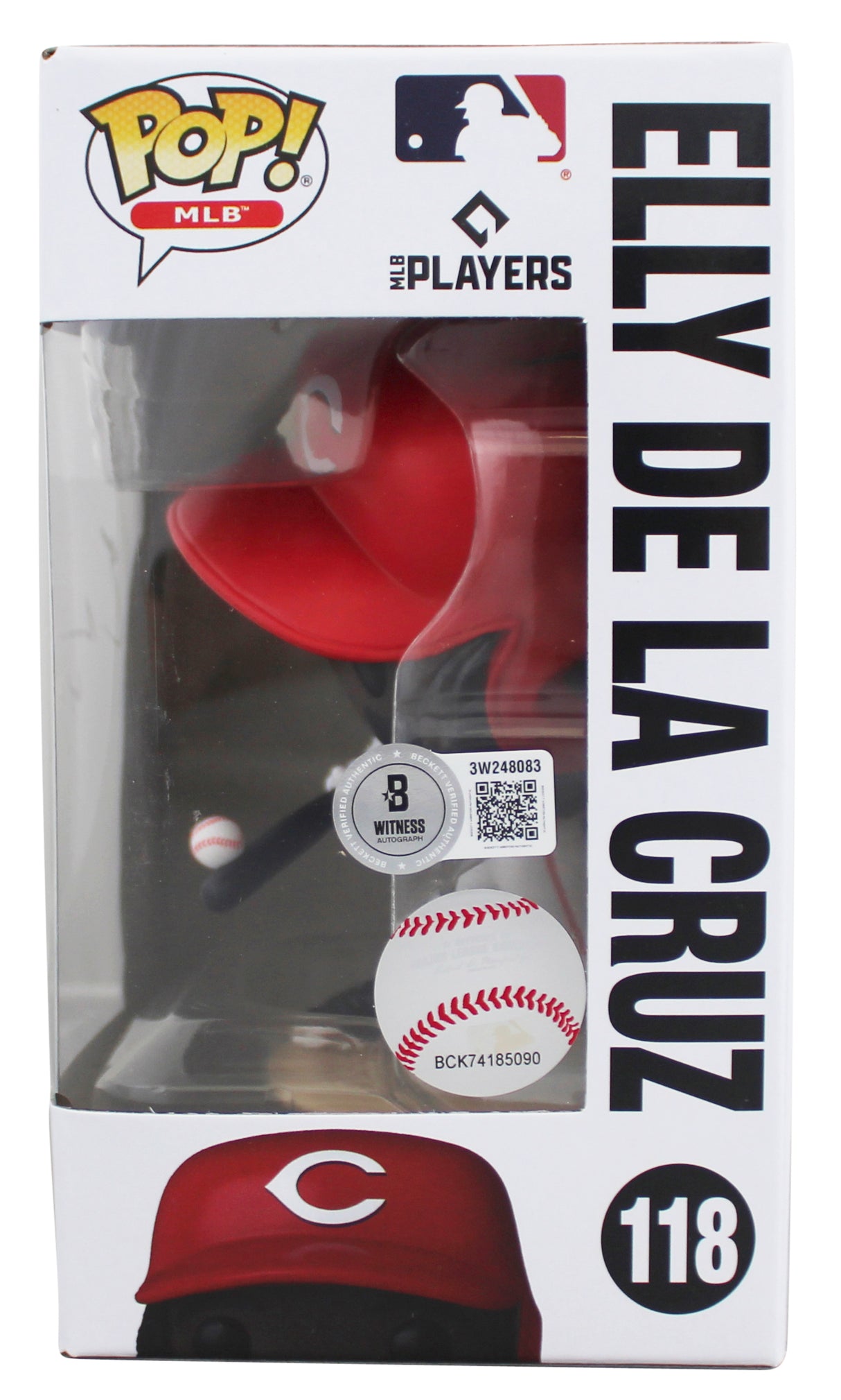 Reds Elly De La Cruz Authentic Signed #118 Funko Pop Figure BAS Wit #3W248083