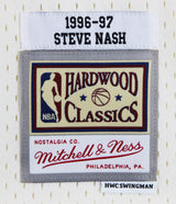 Suns Steve Nash Signed Cream M&N 1996-97 HWC Swingman Jersey BAS Witnessed