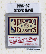 Suns Steve Nash Signed Cream M&N 1996-97 HWC Swingman Jersey BAS Witnessed