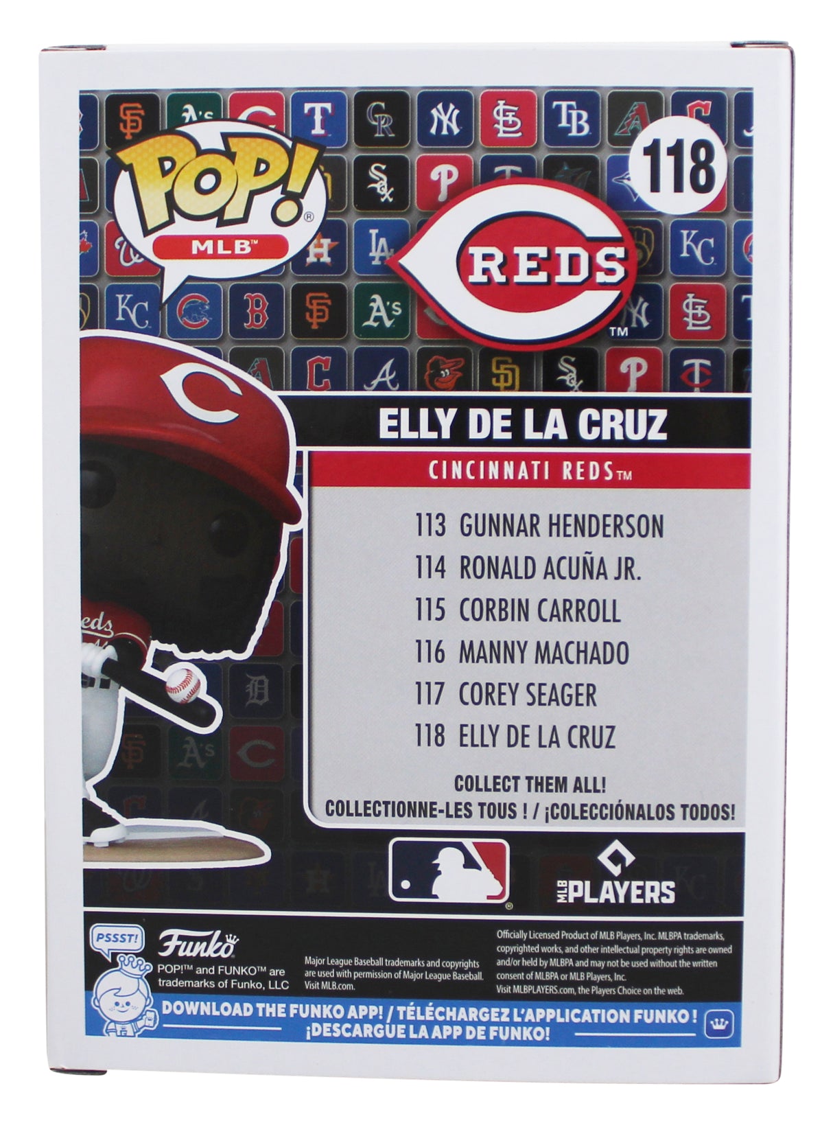 Reds Elly De La Cruz Authentic Signed #118 Funko Pop Figure BAS Wit #3W248083