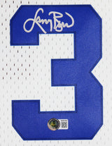 Celtics Larry Bird Signed 1986 White M&N All-Star Game Swingman Jersey BAS Wit