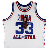 Celtics Larry Bird Signed 1986 White M&N All-Star Game Swingman Jersey BAS Wit