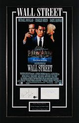 Wall Street (3) Sheen, Douglas & Hannah Authentic Signed Framed Display BAS LOA