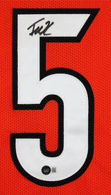 Tee Higgins Authentic Signed Orange Pro Style Jersey Autographed BAS Witnessed 2