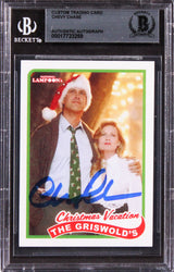 Chevy Chase Christmas Vacation Authentic Signed Custom Trading Card BAS Slabbed