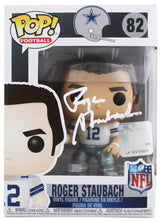 Cowboys Roger Staubach Authentic Signed #82 Funko Pop Figure BAS Wit #WY25951
