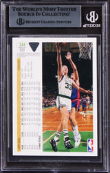 Celtics Larry Bird Authentic Signed 1991 Upper Deck #344 Card BAS Slabbed