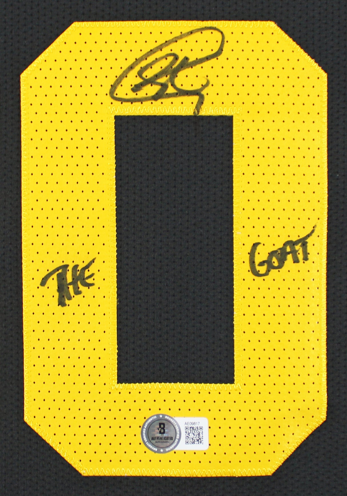Stephen Curry "Goat" Signed '21 Black Nike City Ed Authentic Framed Jersey BAS