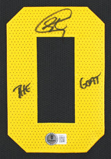 Stephen Curry "Goat" Signed '21 Black Nike City Ed Authentic Framed Jersey BAS