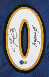 Gilbert Arenas "Agent 0" Authentic Signed Blue Pro Style Jersey BAS Witnessed