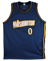 Gilbert Arenas "Agent 0" Authentic Signed Blue Pro Style Jersey BAS Witnessed