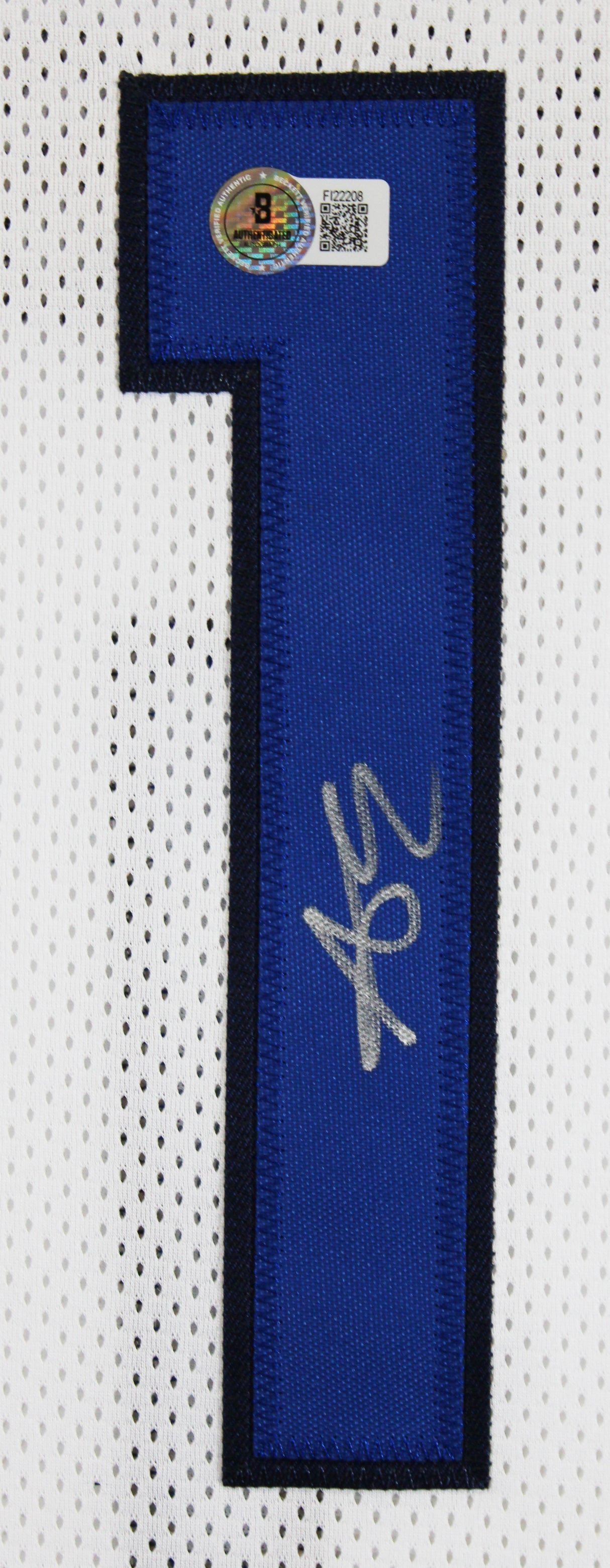 Anthony Edwards Authentic Signed White Pro Style Jersey Autographed BAS 2