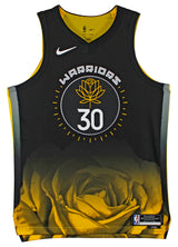 Warriors Stephen Curry Signed Black Nike Rose City Edition Authentic Jersey BAS