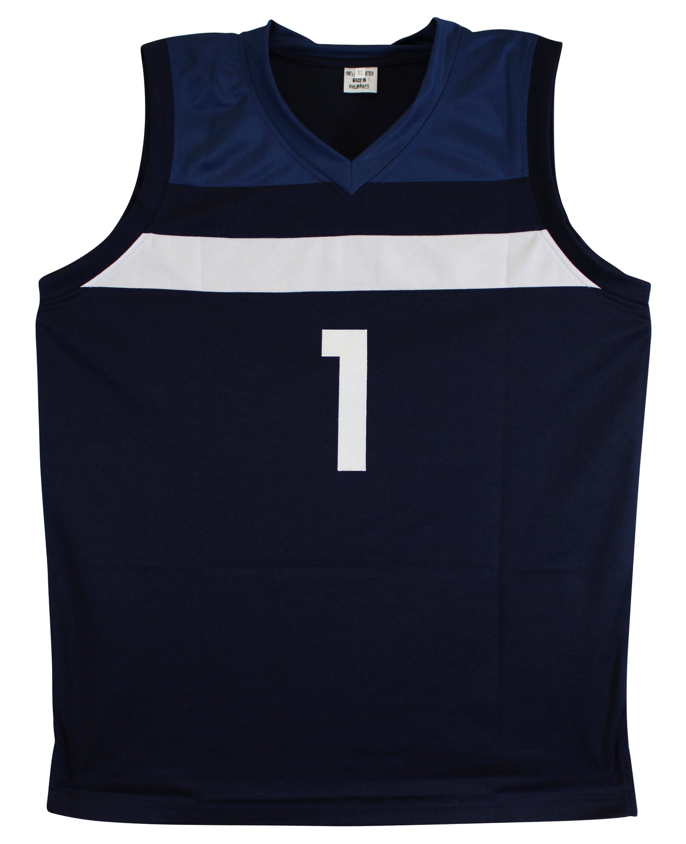 Anthony Edwards Authentic Signed Navy Blue Pro Style Jersey Autographed BAS