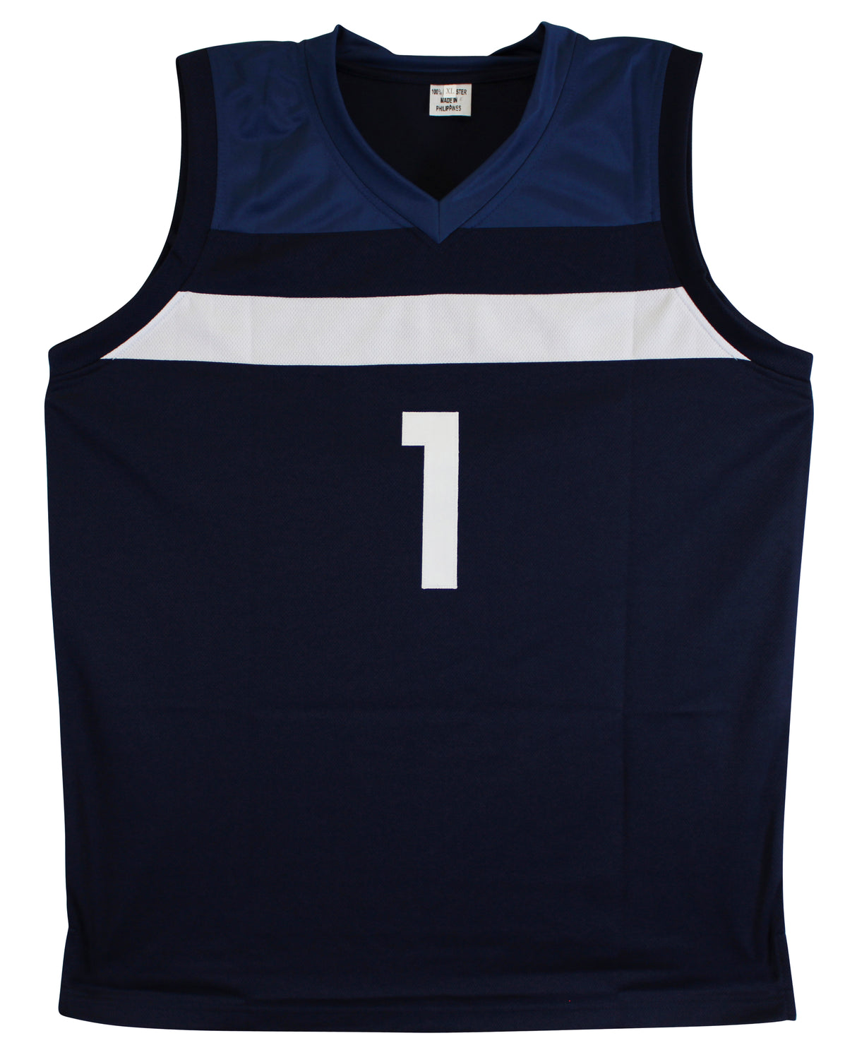 Anthony Edwards Authentic Signed Navy Blue Pro Style Jersey Autographed BAS