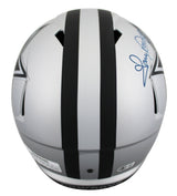 Cowboys Tony Dorsett Signed Rave Full Size Speed Rep Helmet W/ Case BAS Witness