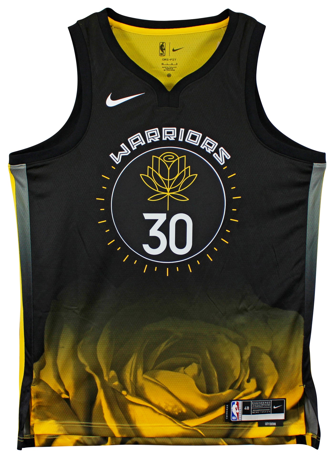 Warriors Stephen Curry "Chef Curry" Signed Black Nike Rose City Ed. Jersey BAS