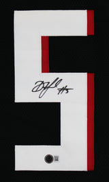 Drake London Authentic Signed Black Pro Style Jersey Autographed BAS Witnessed