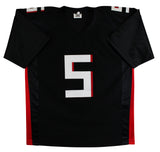 Drake London Authentic Signed Black Pro Style Jersey Autographed BAS Witnessed