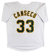 Jose Canseco Authentic Signed White Pro Style Jersey Autographed BAS Witnessed