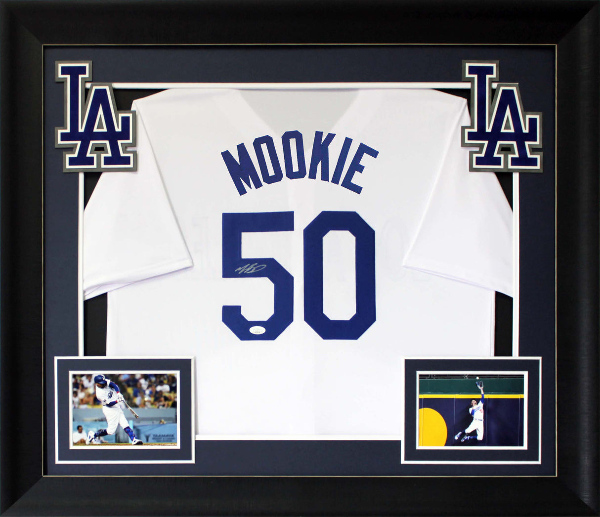 Mookie Betts Authentic Signed White Pro Style Framed Jersey Autographed JSA 2