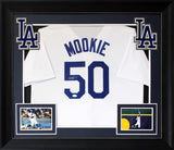 Mookie Betts Authentic Signed White Pro Style Framed Jersey Autographed JSA 2
