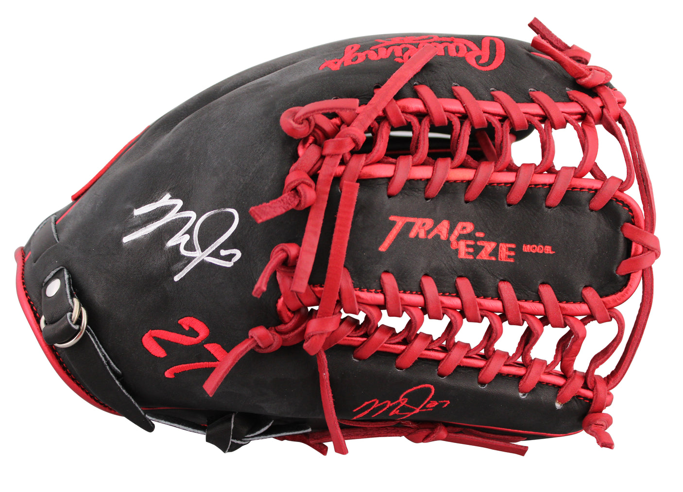Angels Mike Trout Signed Black Rawlings Player Model Baseball Glove MLB & BAS 3