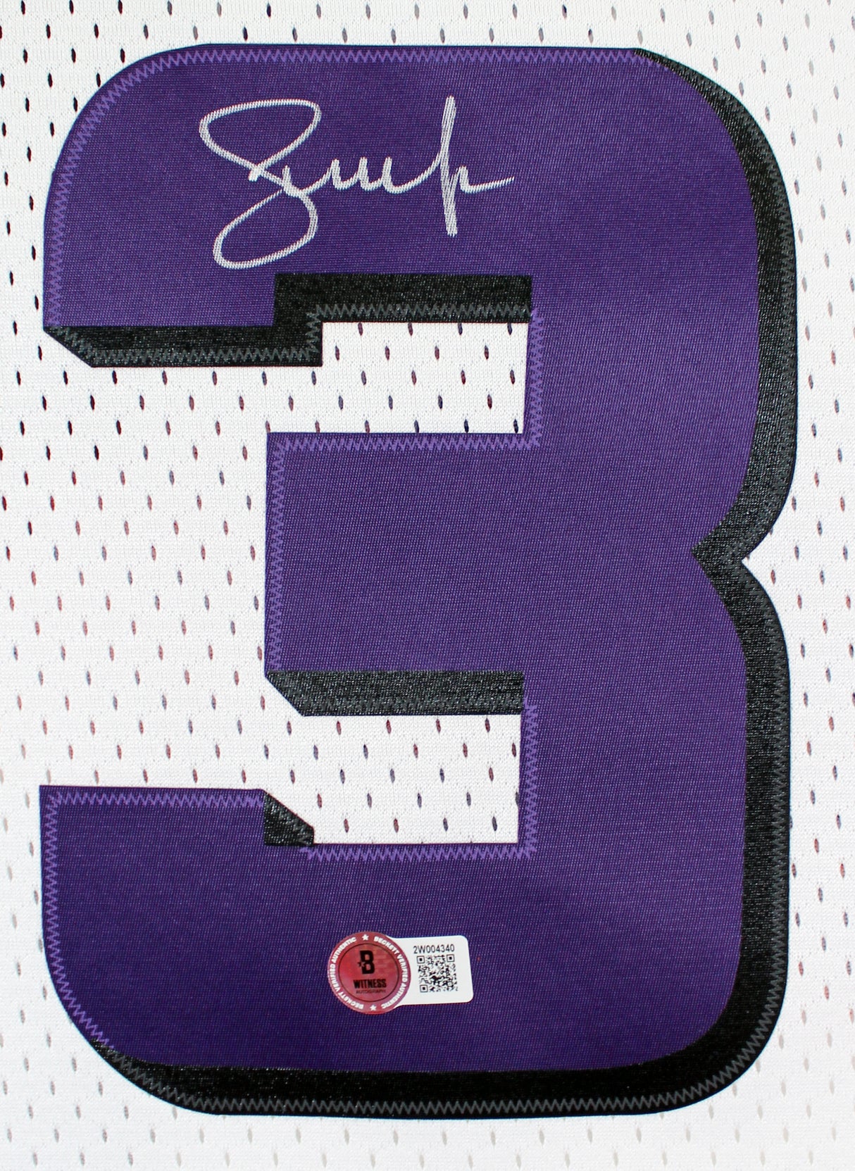Suns Steve Nash Signed White M&N 1996-97 HWC Swingman Framed Jersey BAS Witness