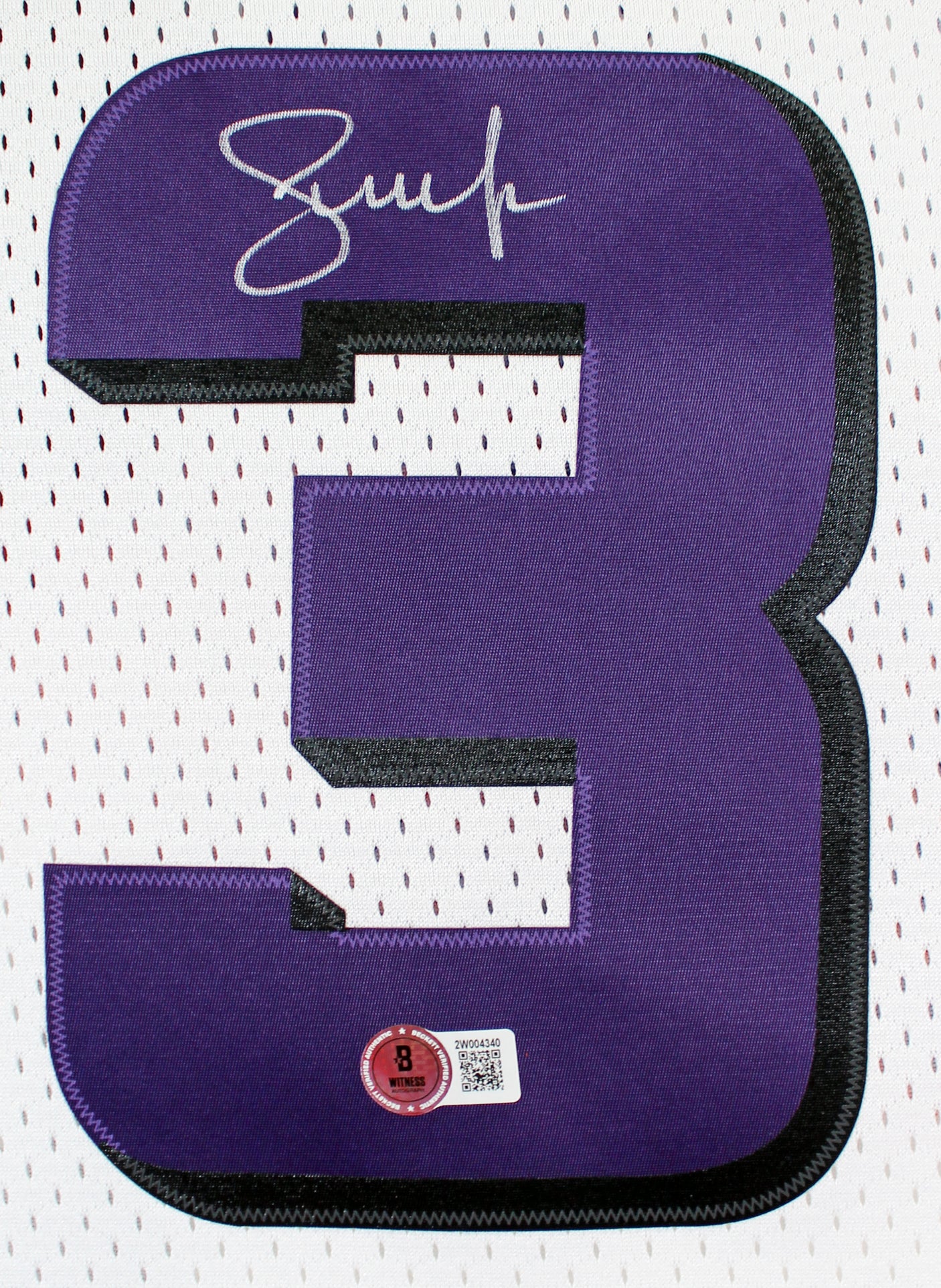 Suns Steve Nash Signed White M&N 1996-97 HWC Swingman Framed Jersey BAS Witness