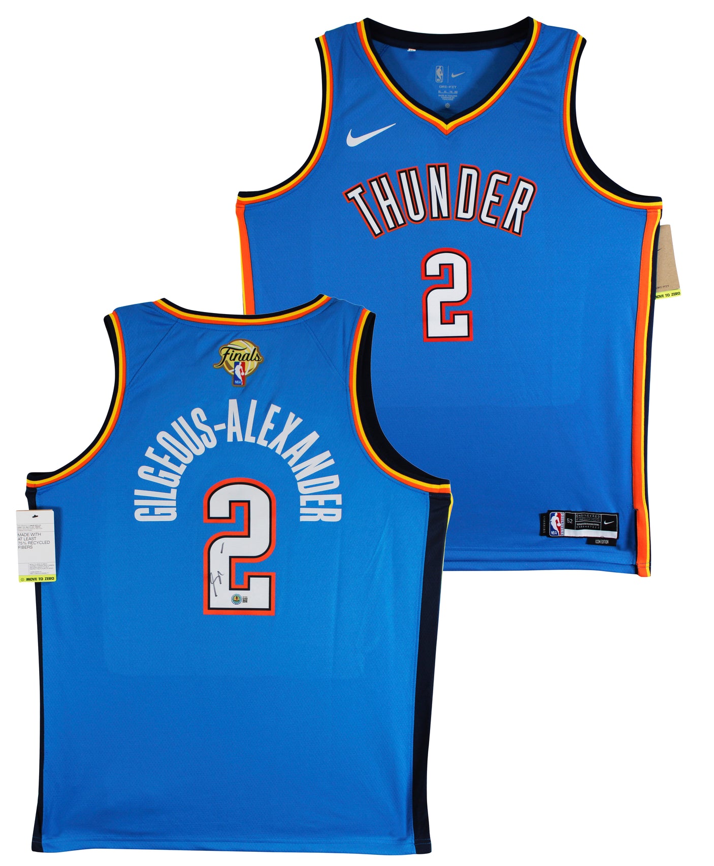 Thunder Shai Gilgeous-Alexander Signed Blue Nike Swingman Jersey BAS #BV70406