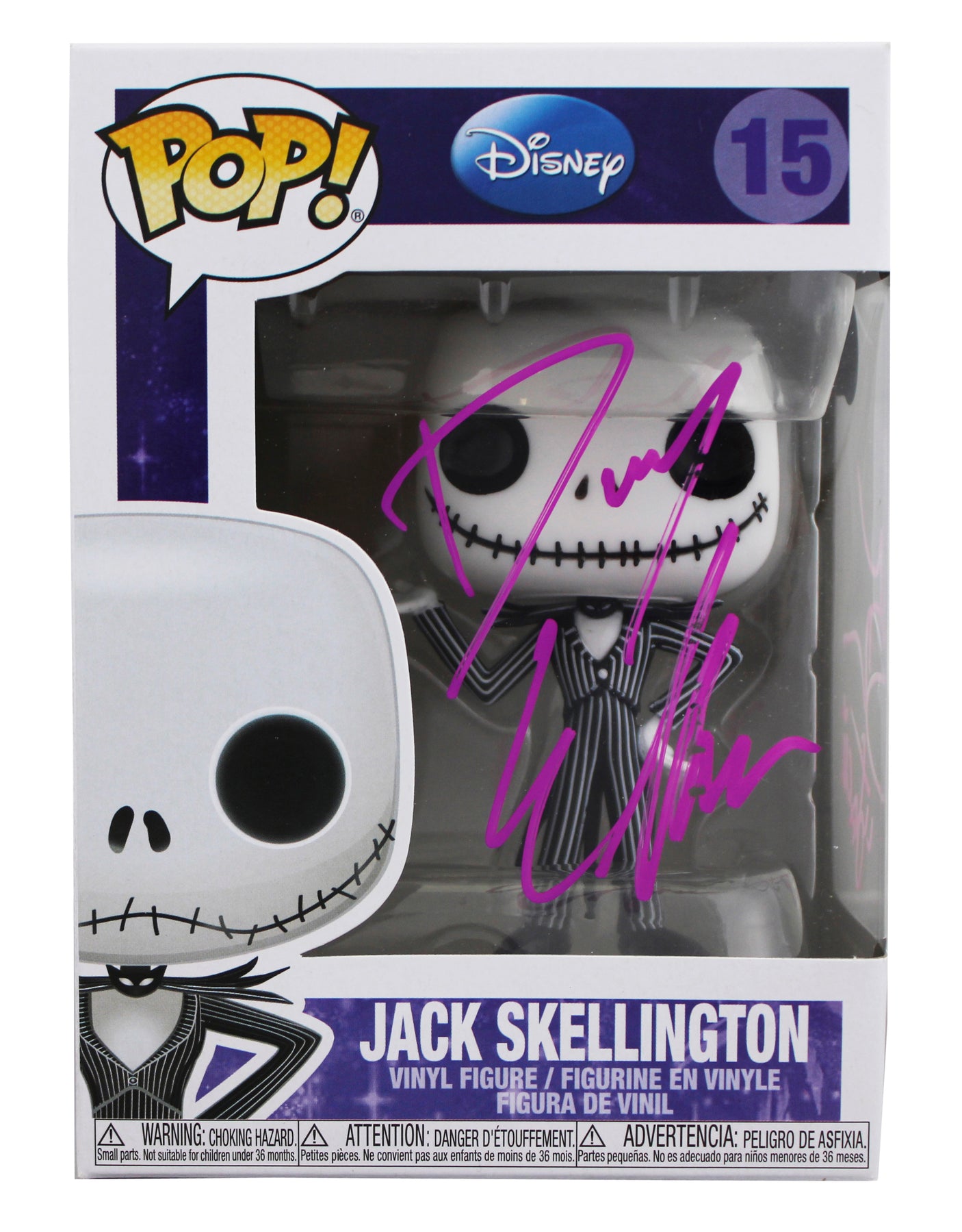 Danny Elfman & Chris Sarandon Signed Jack Skellington #15 Funko Pop Figure BAS