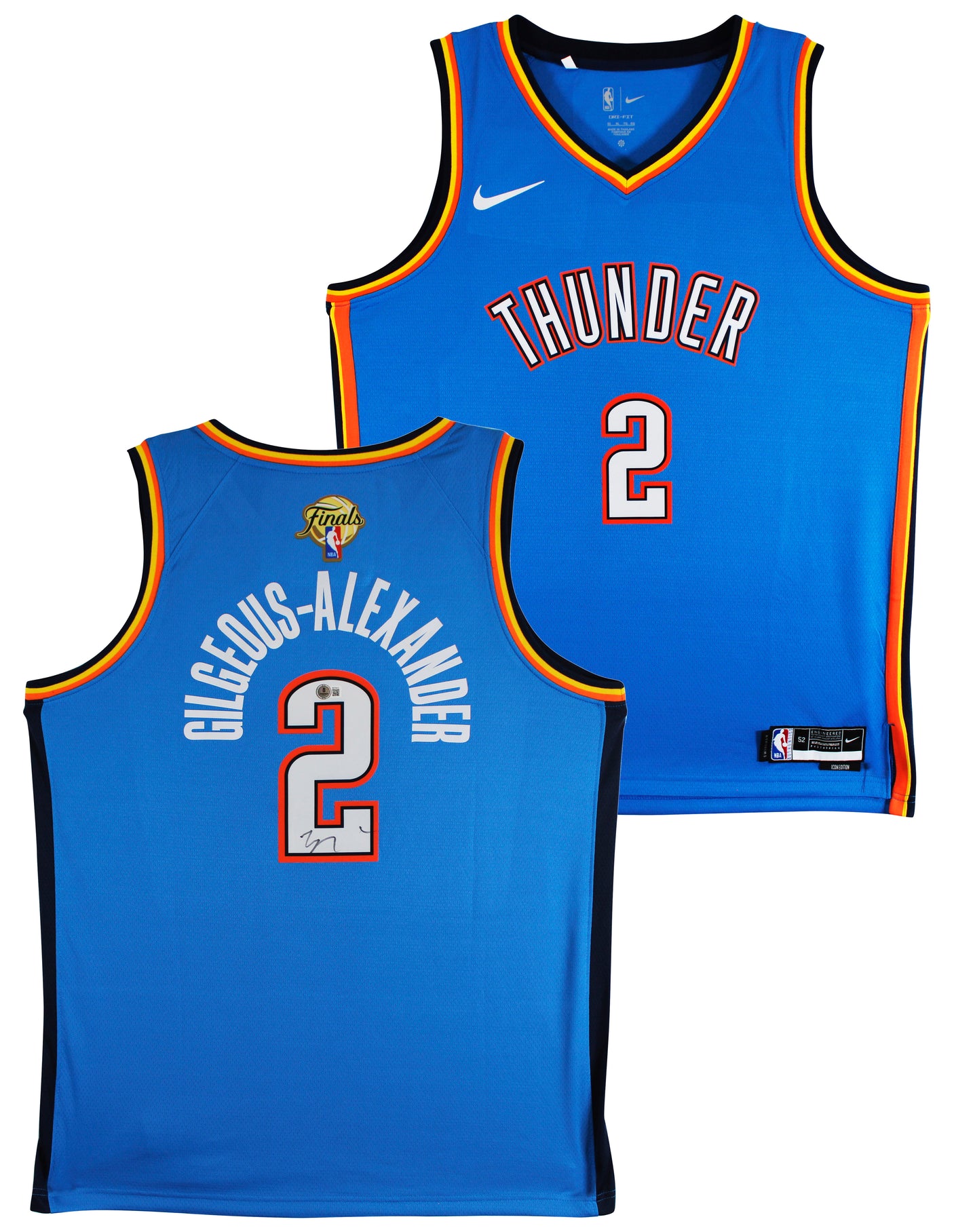 Thunder Shai Gilgeous-Alexander Signed Blue Nike Swingman Jersey BAS #BV70413