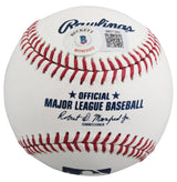 Rangers Evan Carter "MLB Debut 9-8-23" Authentic Signed OML Baseball BAS Witness