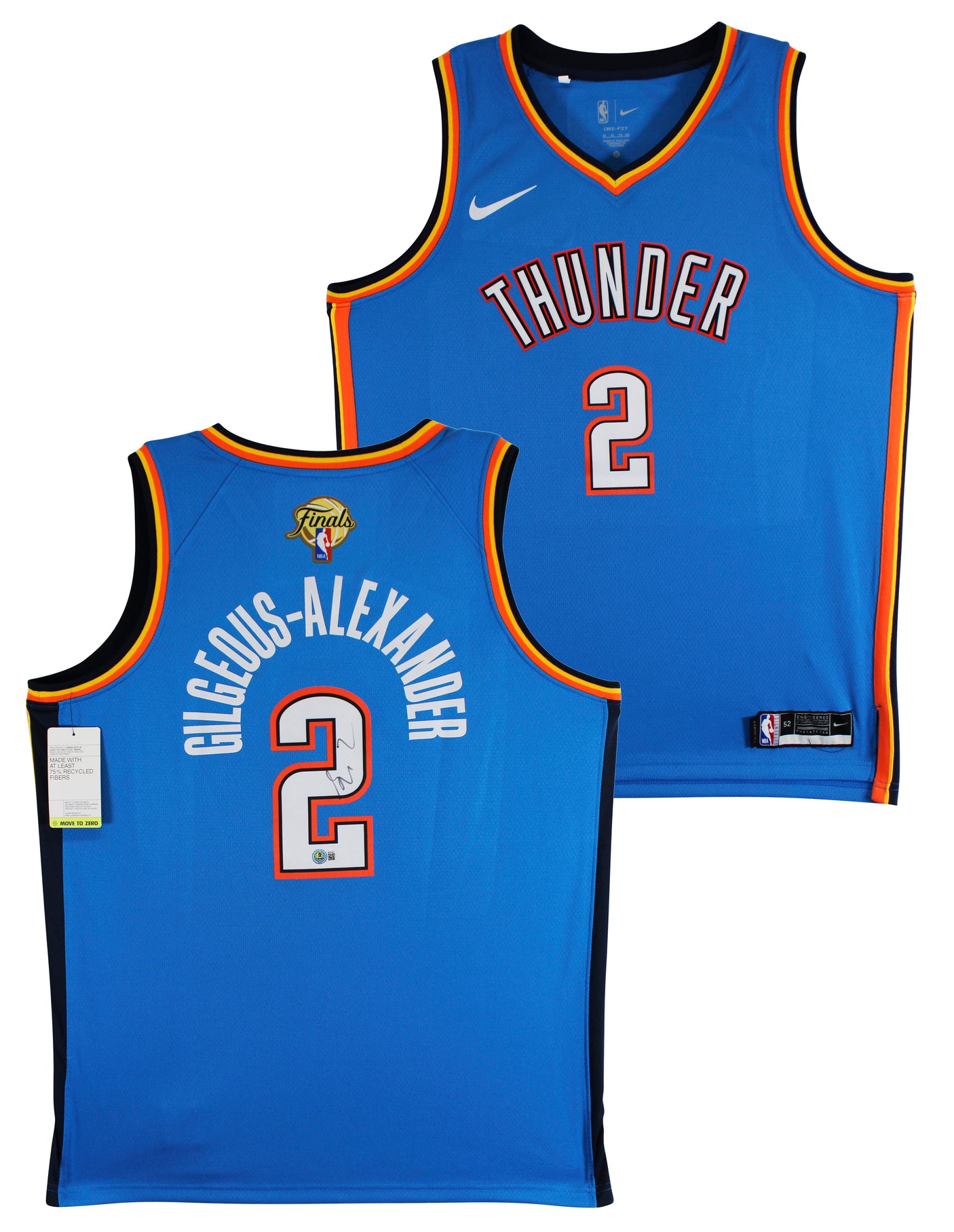 Thunder Shai Gilgeous-Alexander Signed Blue Nike Swingman Jersey BAS #BV70421