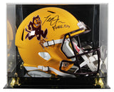 ASU Terrell Suggs "Fork Em" Signed Sparky F/S Speed Rep Helmet W/ Case BAS Wit