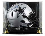 Cowboys Tony Dorsett Signed Rave Full Size Speed Rep Helmet W/ Case BAS Witness