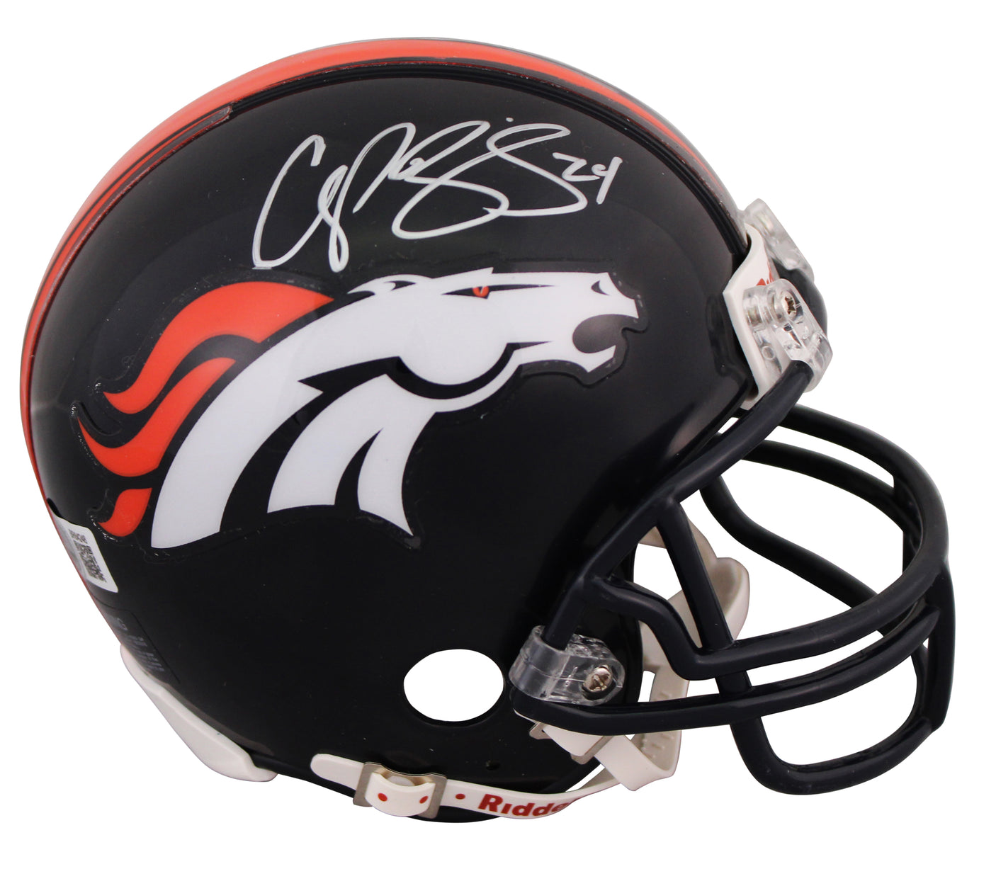 Broncos Champ Bailey Authentic Signed VSR4 Mini Helmet Autographed BAS #BR84248