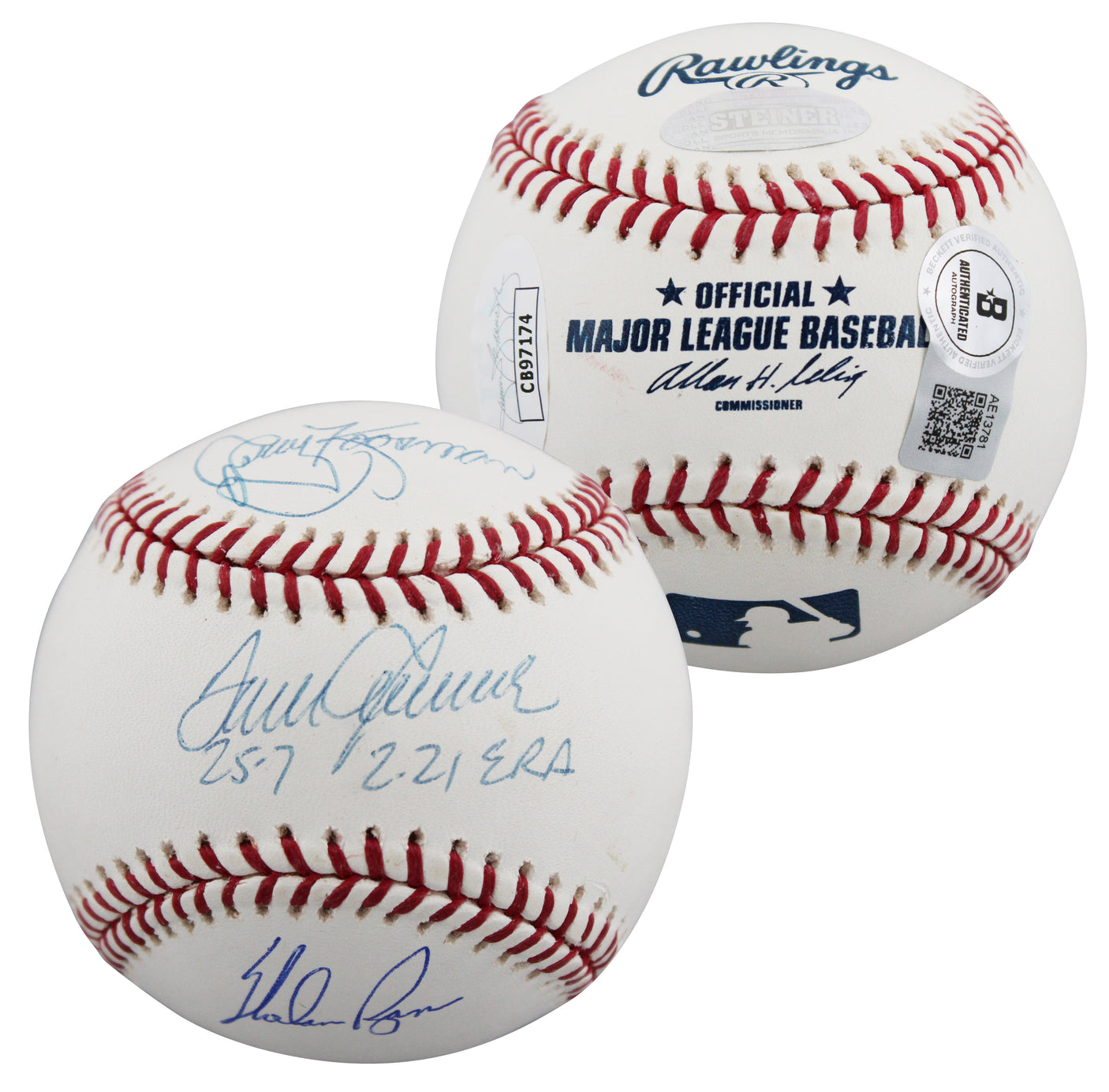 Mets Tom Seaver, Nolan Ryan & Jerry Koosman Signed Sellig Baseball BAS #AE13781