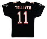 Falcons Billy Joe Tolliver Signed Twice Black Russell Athletic Jersey BAS