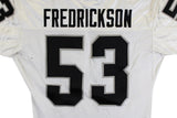 Raiders Rob Fredrickson Authentic White Starter Size 44 Jersey