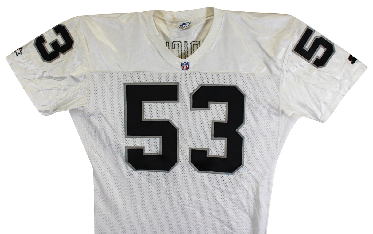 Raiders Rob Fredrickson Authentic White Starter Size 44 Jersey