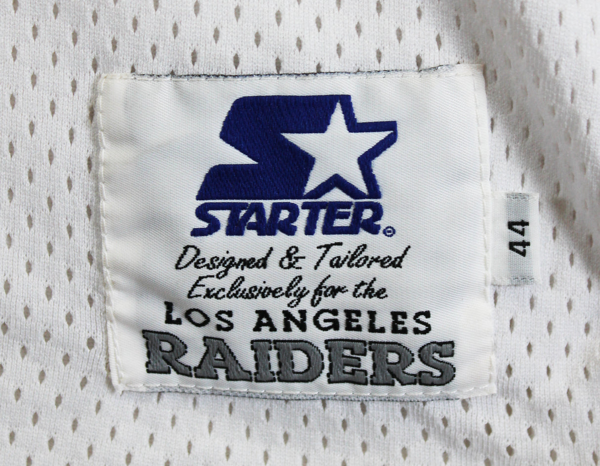 Raiders Rob Fredrickson Authentic White Starter Size 44 Jersey