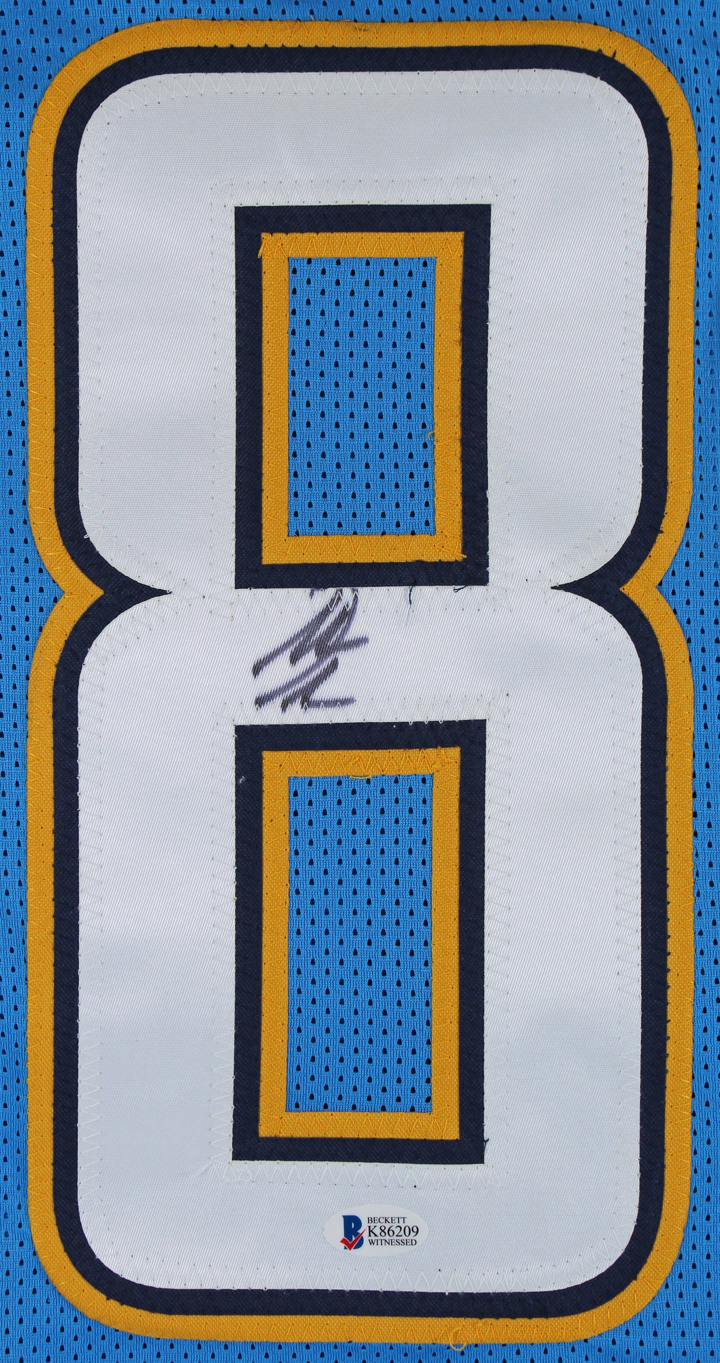 Antonio Gates Authentic Signed Powder Blue Pro Style Framed Jersey BAS Witnessed