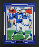Colts Peyton Manning Authentic Signed 16x20 Framed Photo UDA #BAJ01485