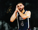 USA Stephen Curry Signed 16x20 Night Night Spotlight Closeup Framed Photo BAS W