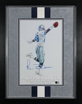 Cowboys Michael Irvin Authentic Signed & Framed 11x17 Lithograph BAS #BY101108