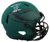 Eagles A.J. Brown "SB Champs" Signed Rave F/S Speed Proline Helmet W/ Case BAS W